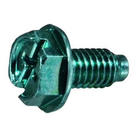 Midwest Fastener #10-32 x 3/8 in Hex Round Machine Screw, Ceramic Green Nylon, 100 PK 53680